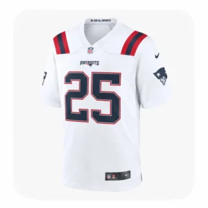 Marcus Jones Patriots Team White Jersey