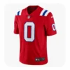 Front View For Patriots Team Christian Gonzalez Red Game Jersey