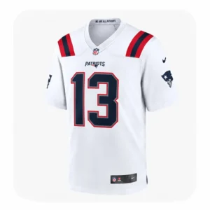 Patriots Team Mack Hollins #13 White Jersey