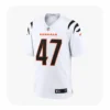 Front View For Swayze Bozeman Bengals White Game Jersey