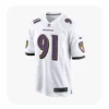 Front View For Trey Hendrickson White Game Baltimore Ravens Jersey
