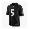 Front View For Tyler Huntley Game Baltimore Ravens Black Jersey
