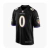 Front View Fro Roquan Smith Ravens Team Black Game Jersey
