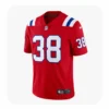 Front View Rhamondre Stevenson Red Patriots Team Game Jersey