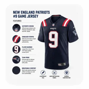 Kayshon Boutte Navy New England Patriots Game Jersey 3