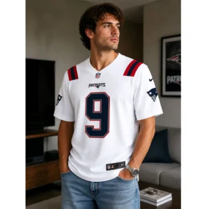 Kayshon Boutte White Patriots Jersey 2