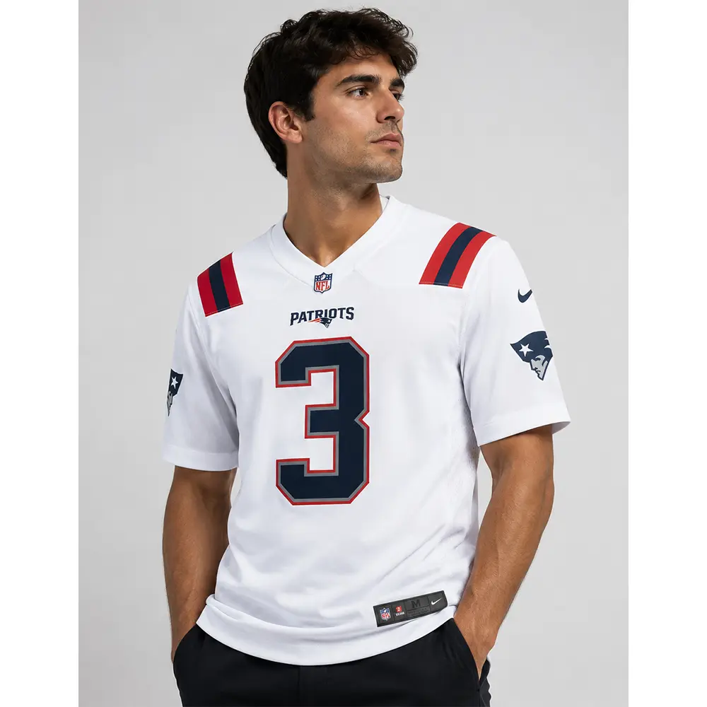 Look View For Men’s Demario Douglas White Patriots Jersey Look View For Mens Demario Douglas White Patriots Jersey