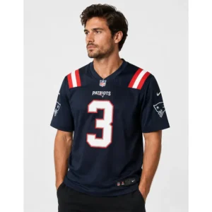 Look View Mens Demario Douglas Navy Patriots Team Jersey