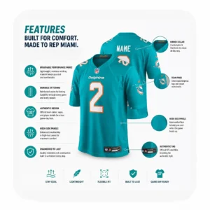 Malik Willis Aqua Dolphins 2 Jersey