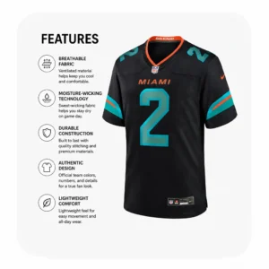 Malik Willis Black Game Dolphins Jersey