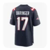 Mens New England Patriots Bryce Baringer Navy Game Jersey 1