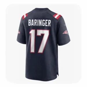 Men's New England Patriots Bryce Baringer Navy Game Jersey