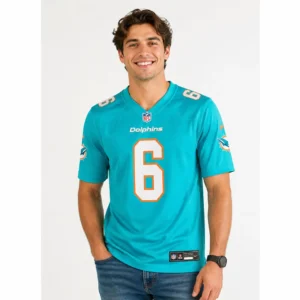 Model. Malik Washington Aqua Miami Dolphins Jersey