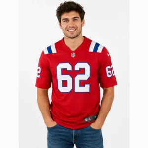 Style For Niko Lalos Patriots Team Game Red Jersey