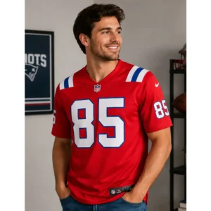 Style Hunter Henry 85 Red Patriots Team Jersey