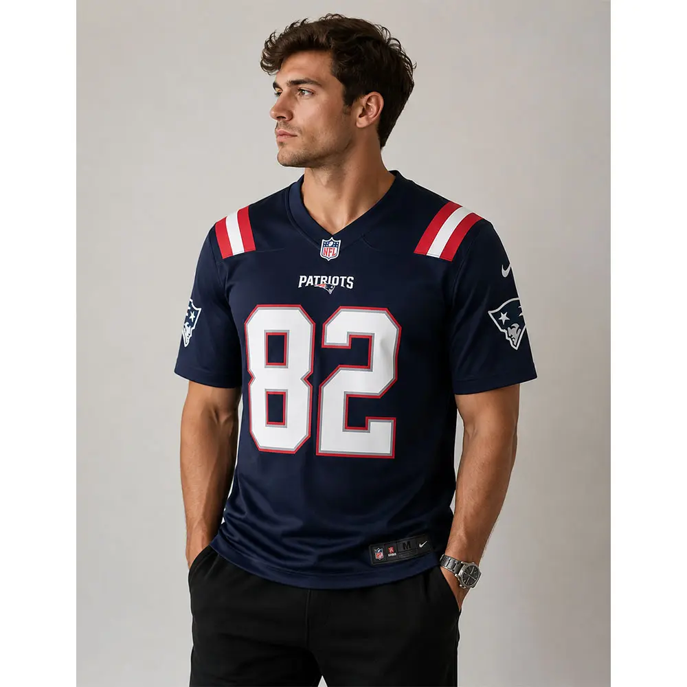 View Eli Raridon Patriots Team #82 Navy Game Jersey View Eli Raridon Patriots Team 82 Navy Game Jersey