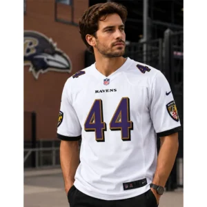 View For Baltimore Ravens Game Marlon Humphrey White Jersey