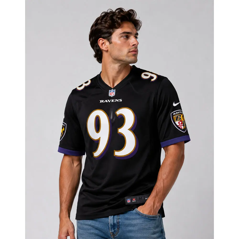 View For Calais Campbell Black Ravens Game Jersey View For Calais Campbell Black Ravens Game Jersey