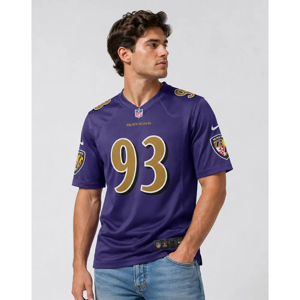 View For Calais Campbell Purple Game Baltimore Ravens Jersey View For Calais Campbell Purple Game Baltimore Ravens Jersey