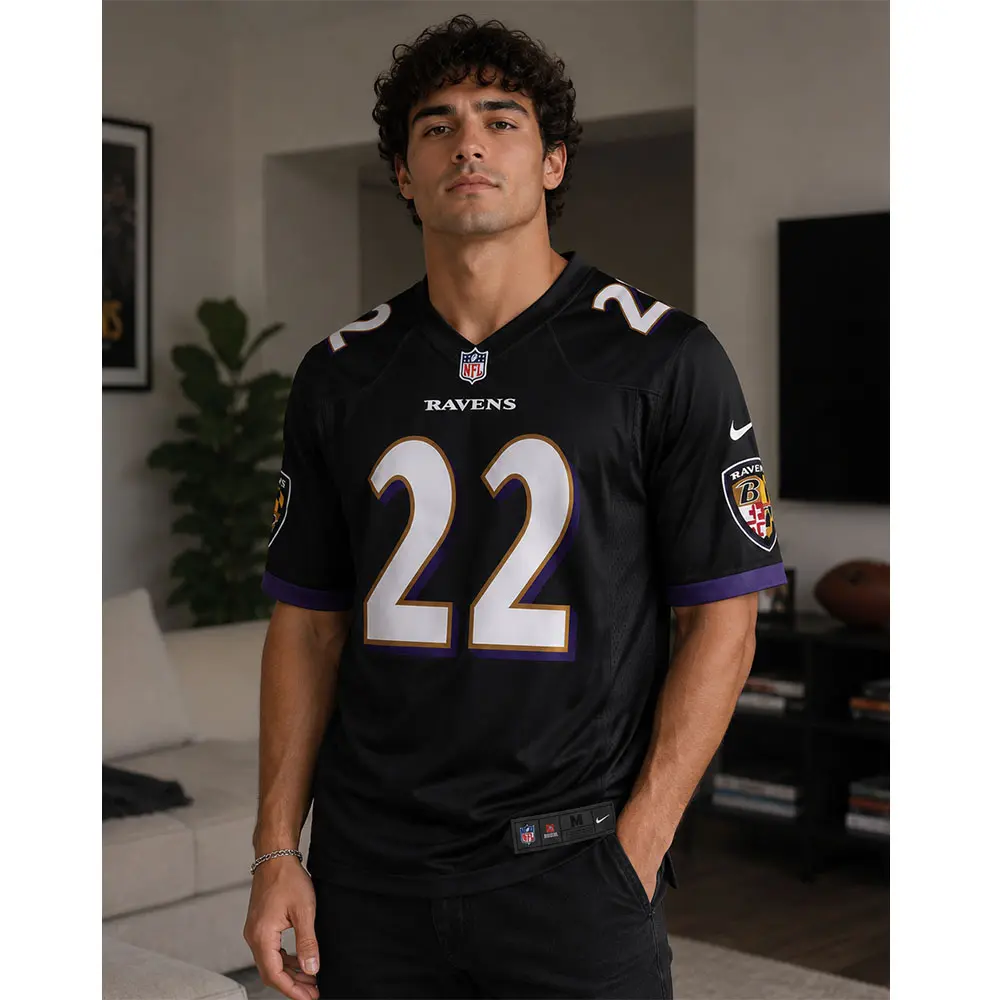 View For Derrick Henry Black Ravens Game Jersey View For Derrick Henry Black Ravens Game Jersey
