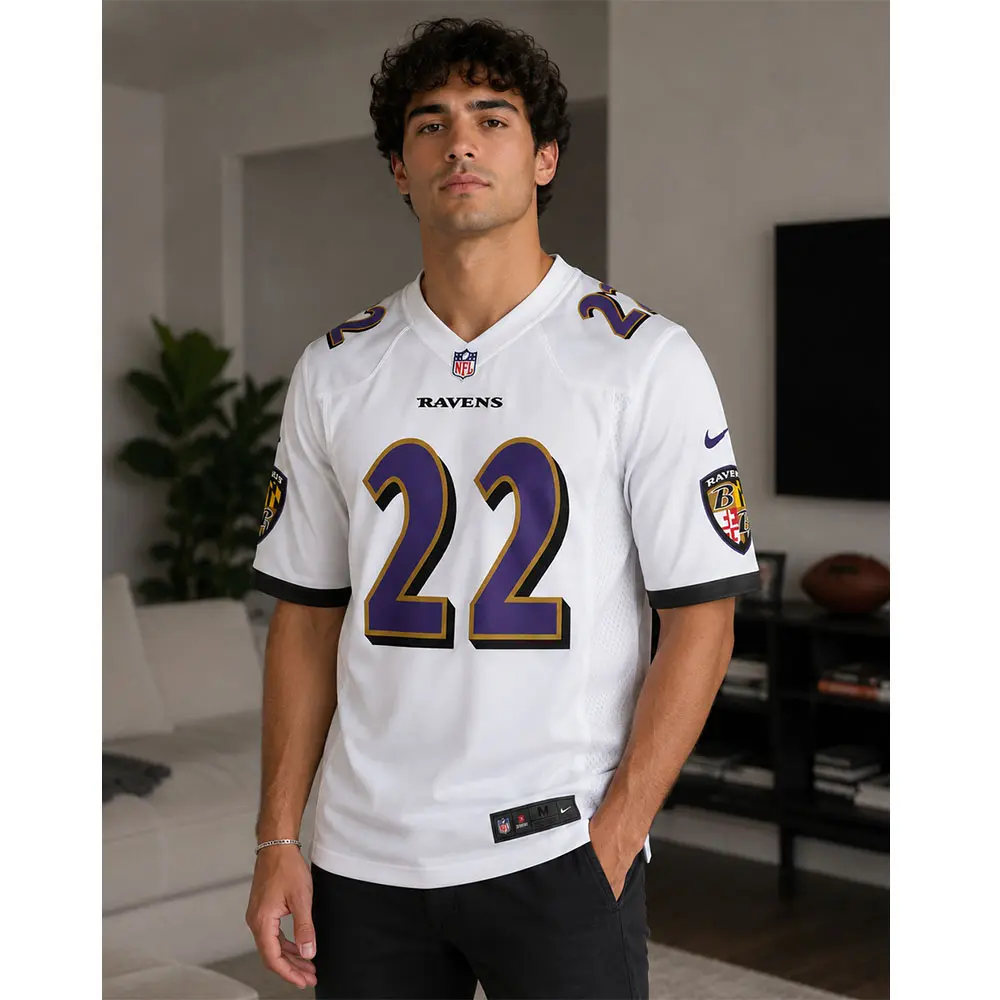 View For Derrick Henry White Game Ravens Team Jersey View For Derrick Henry White Game Ravens Team Jersey