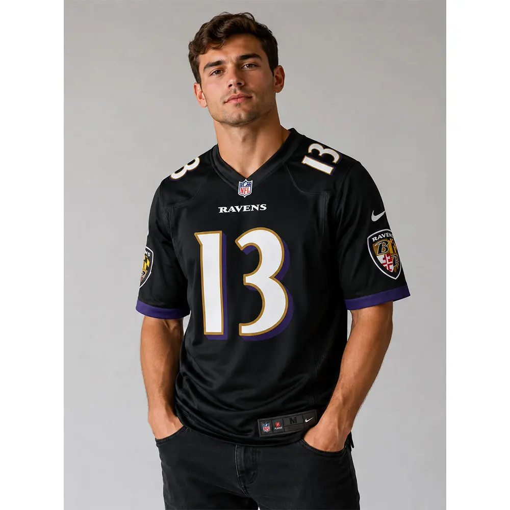 View For Elijah Sarratt Ravens Black Jersey View For Elijah Sarratt Ravens Black Jersey