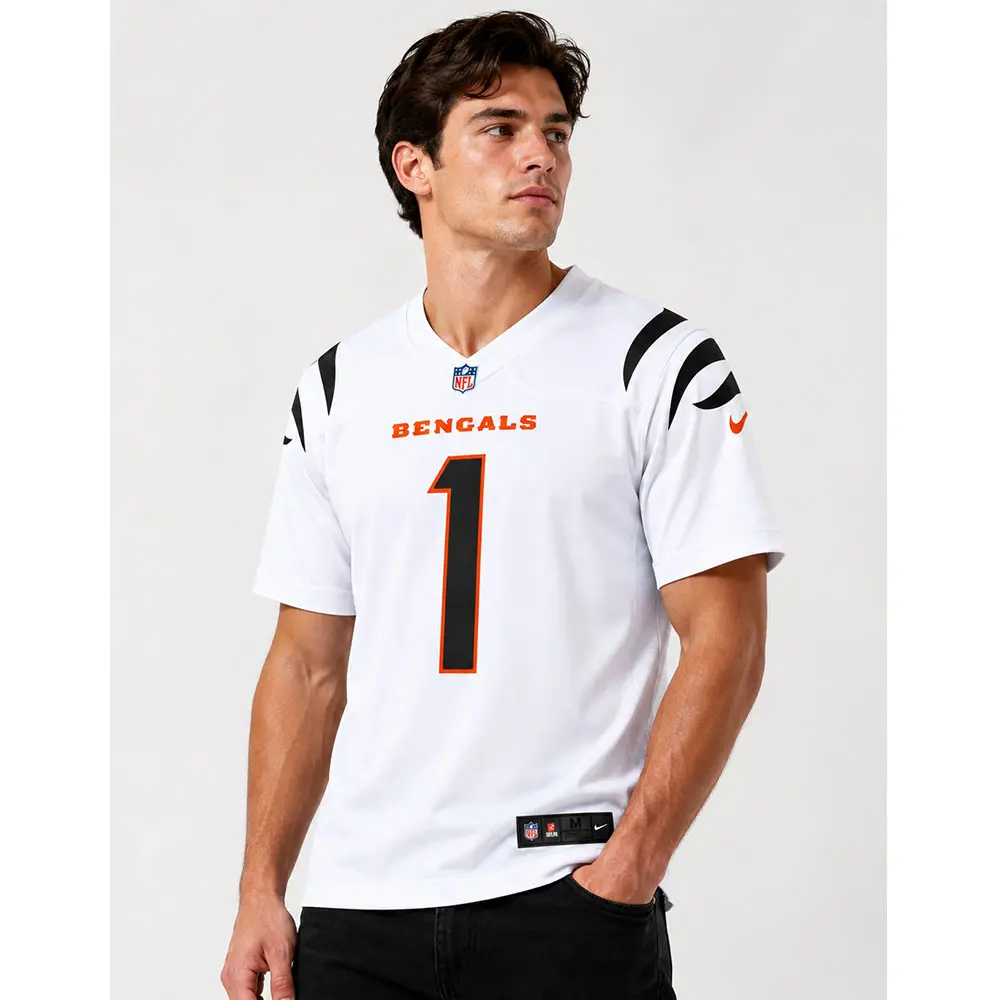 View For Ja'Marr Chase White Cincinnati Bengals Game Jersey View For JaMarr Chase White Cincinnati Bengals Game Jersey