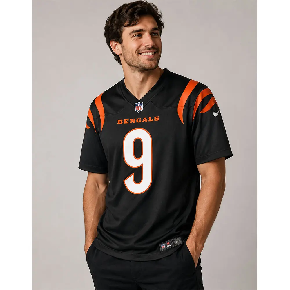 View For Joe Burrow Bengals Black Game Jersey View For Joe Burrow Bengals Black Game Jersey