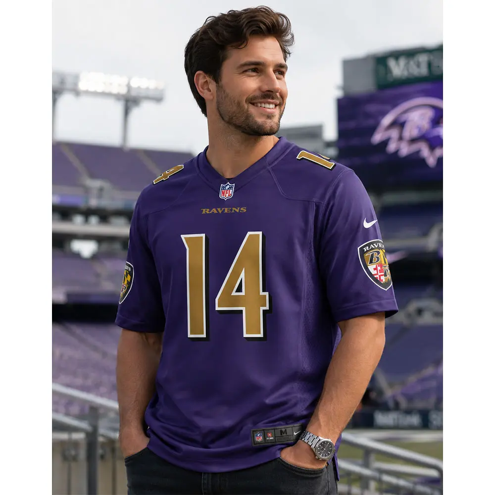 View For Kyle Hamilton Purple Baltimore Ravens Game Jersey View For Kyle Hamilton Purple Baltimore Ravens Game Jersey