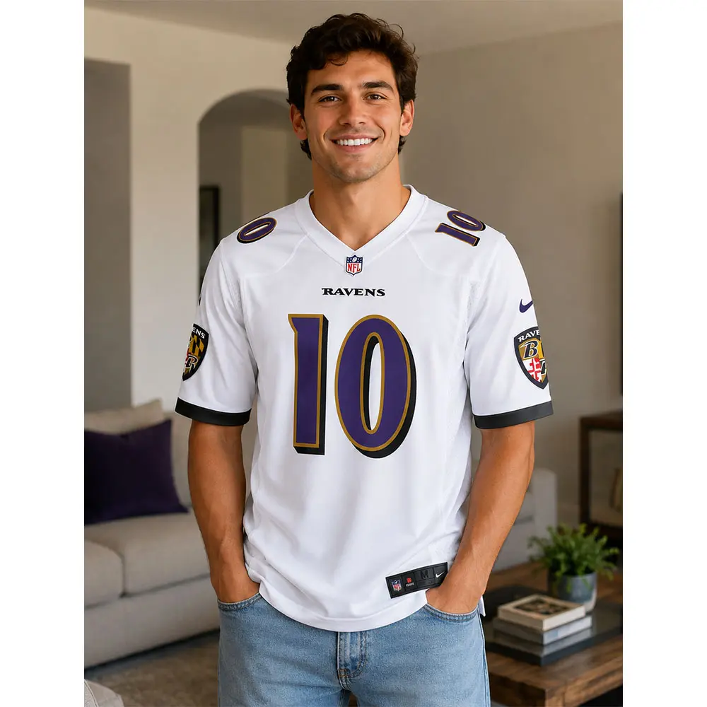 View For Lajohntay Wester White Game Ravens Jersey View For Lajohntay Wester White Game Ravens Jersey
