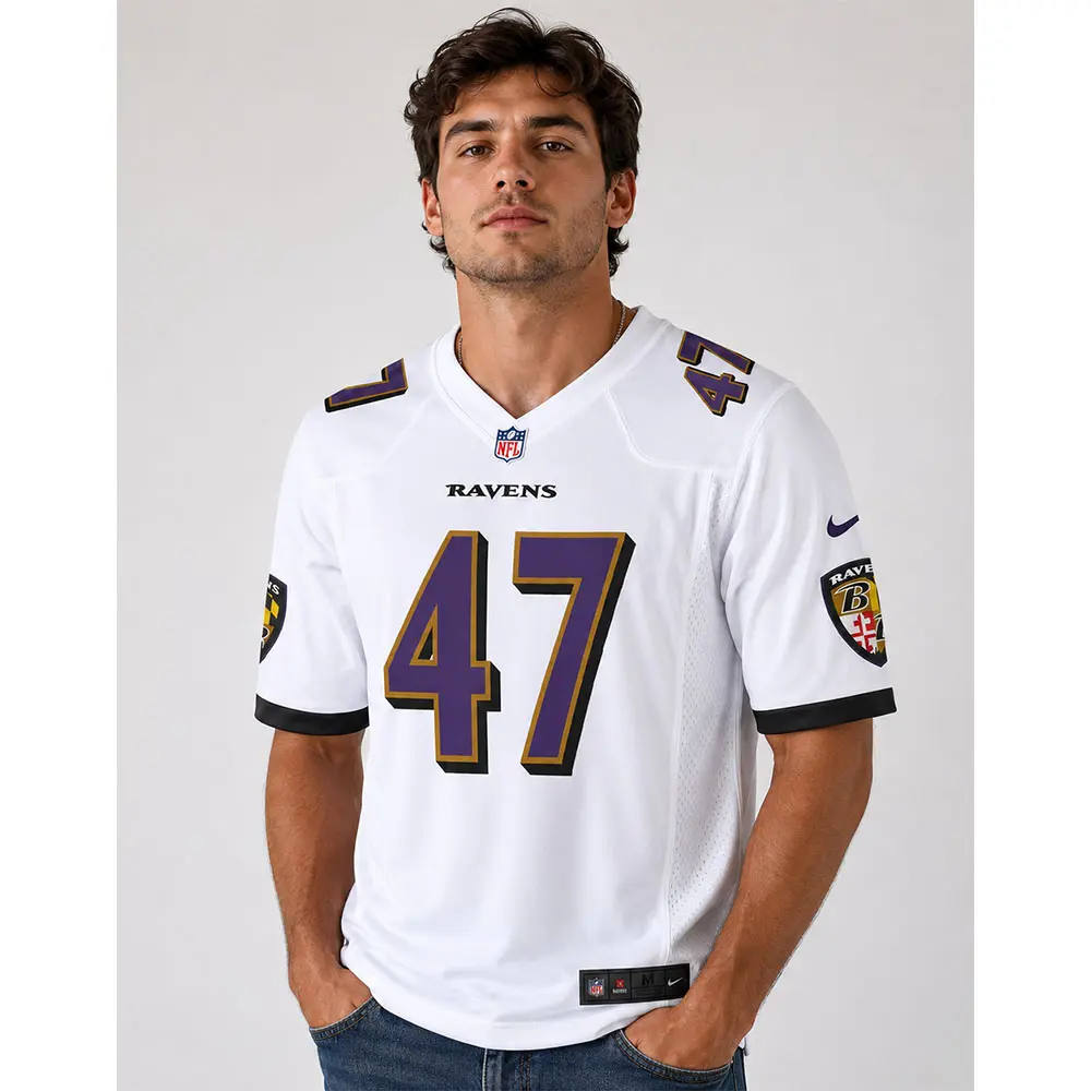 View For Lucas Scott Ravens White Team Game Jersey View For Lucas Scott Ravens White Team Game Jersey