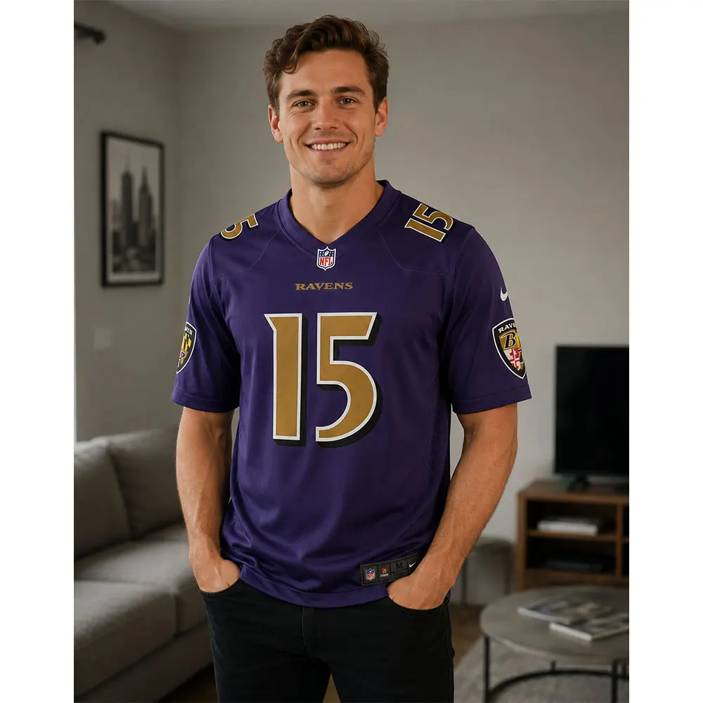 View For Ravens Mike Green Purple Game Jersey View For Ravens Mike Green Purple Game Jersey