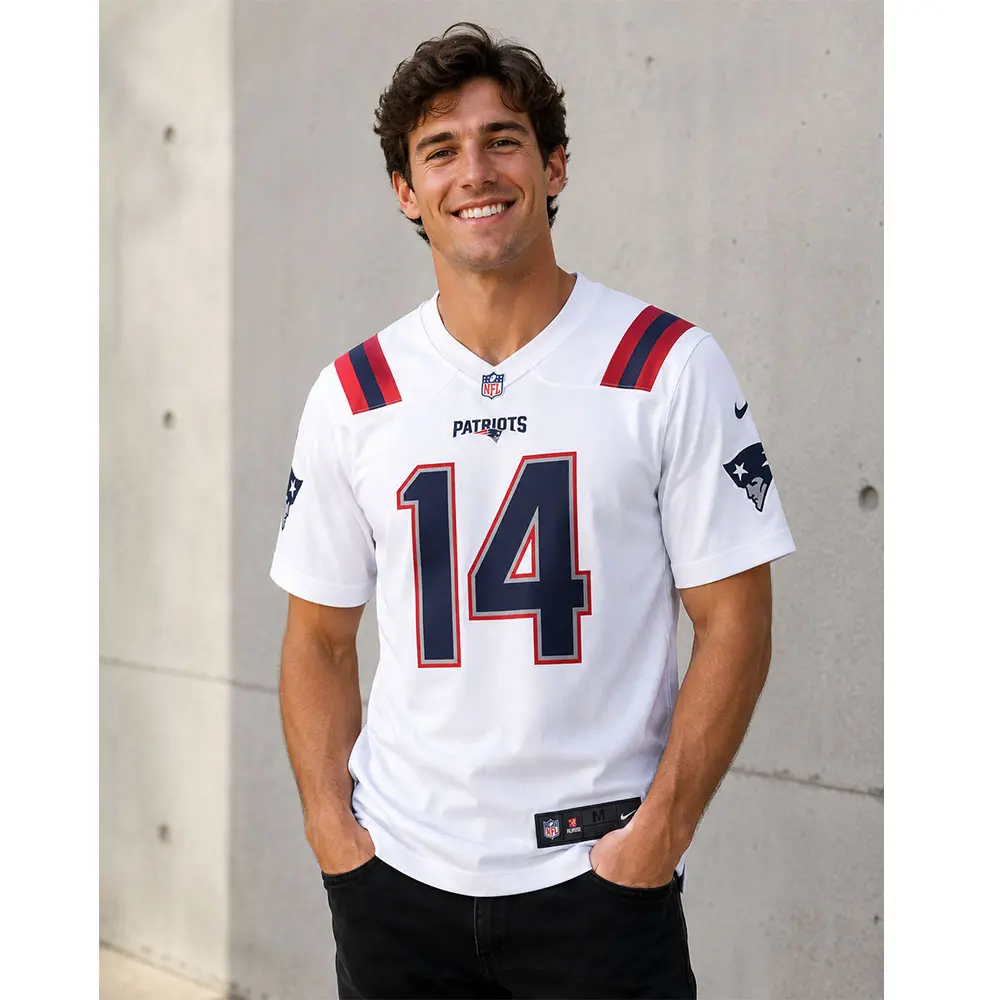 View For Robert Spillane White Patriots Team Jersey View For Rhamondre Stevenson White Patriots Team Jersey