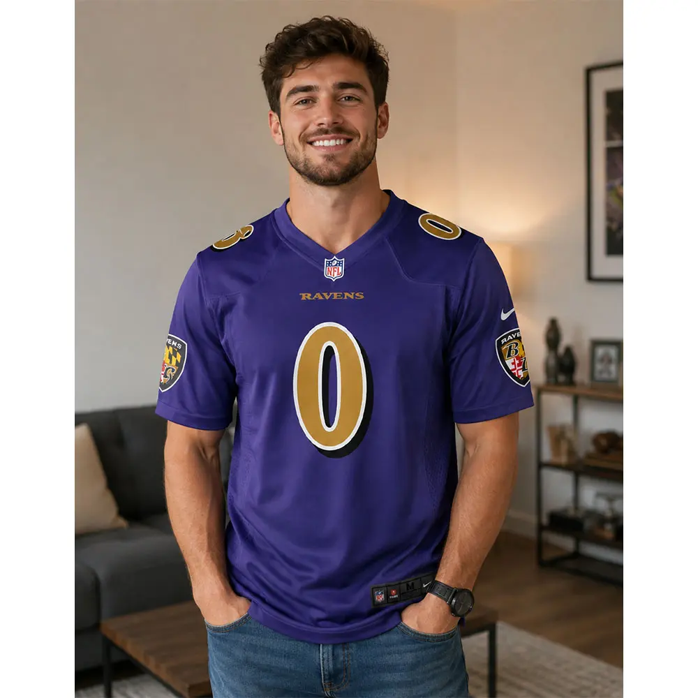 View For Roquan Smith Baltimore Ravens Purple Game Jersey View For Roquan Smith Baltimore Ravens Purple Game Jersey
