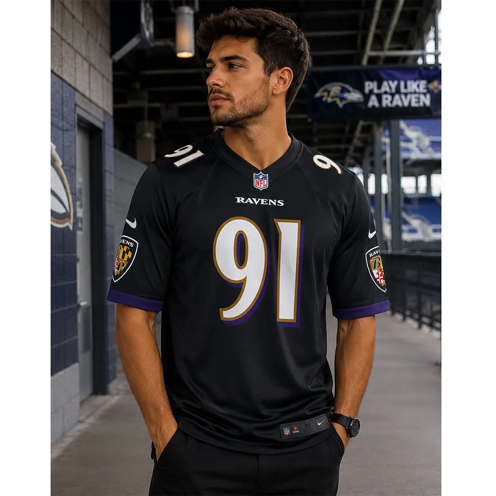 View For Trey Hendrickson Black Ravens Team Jersey View For Trey Hendrickson Black Ravens Team Jersey