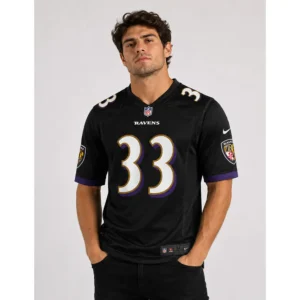 View For Tyler Loop Ravens Team Black Game Jersey