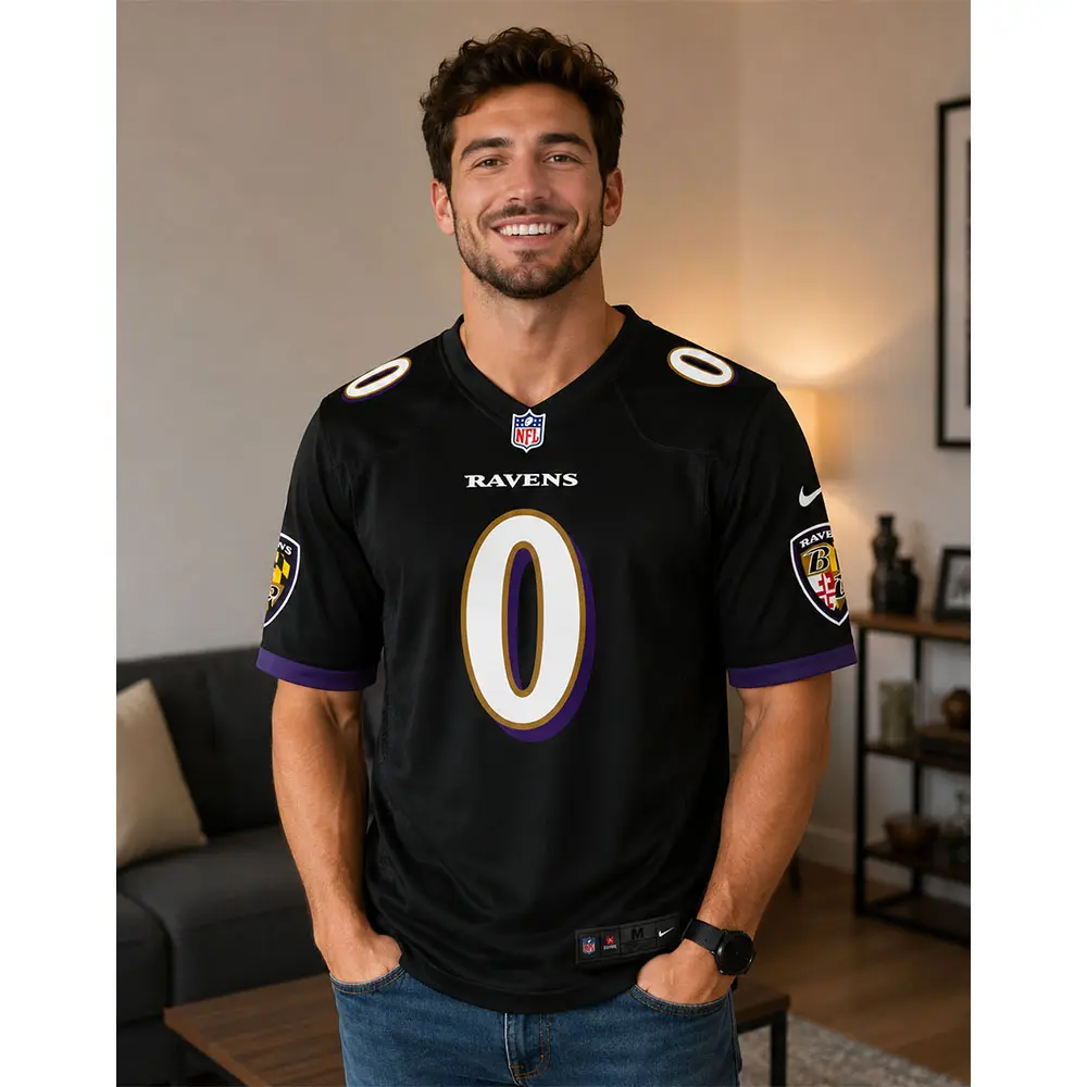 View Fro Roquan Smith Ravens Team Black Game Jersey View Fro Roquan Smith Ravens Team Black Game Jersey