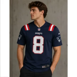 View Kyle Williams Navy Patriots 8 Game Jersey