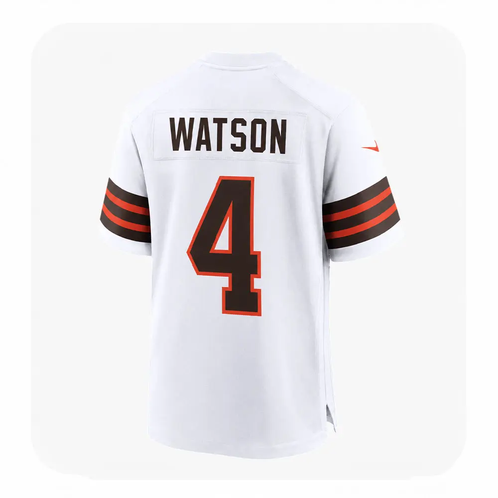 Back View For Deshaun Watson White Browns Game Jersey Back View For Deshaun Watson White Browns Game Jersey