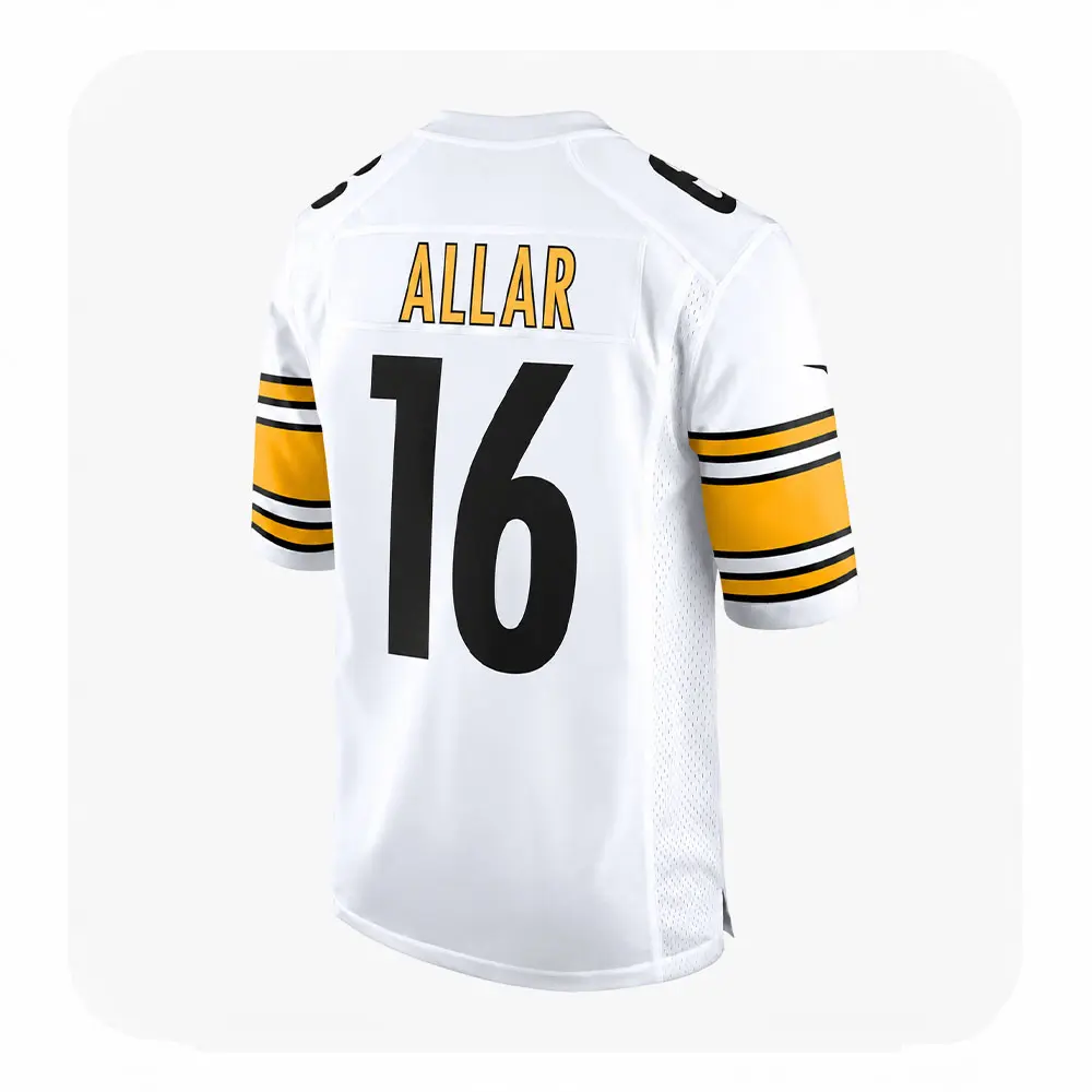 Back View For Drew Allar Pittsburgh Steelers Game White Jersey Back View For Drew Allar Pittsburgh Steelers Game White Jersey