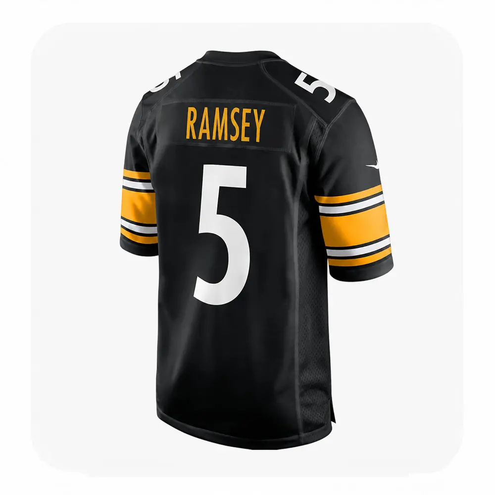 Back View For Jalen Ramsey Pittsburgh Steelers Game Black Jersey Back View For Jalen Ramsey Pittsburgh Steelers Game Black Jersey