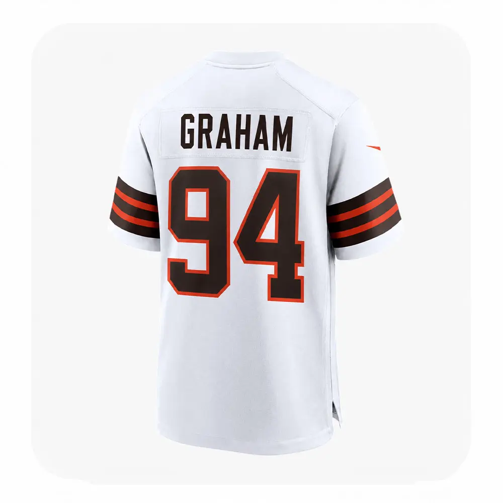 Back View For Mason Graham Cleveland Browns White Game Jersey Back View For Mason Graham Cleveland Browns White Game Jersey Copy