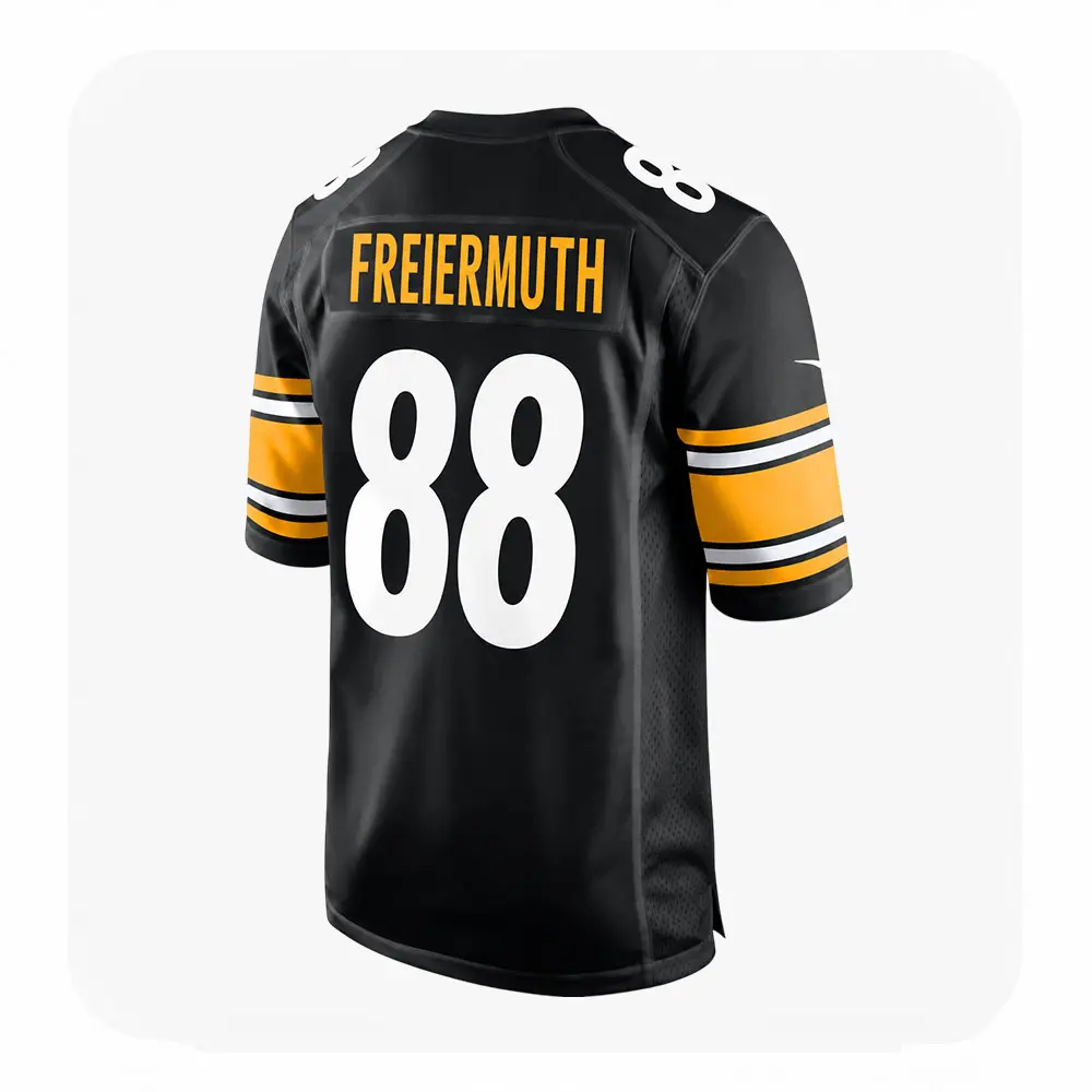 Back View For Pat Freiermuth Steelers Game Team Black Jersey Back View For Pat Freiermuth Steelers Game Team Black Jersey