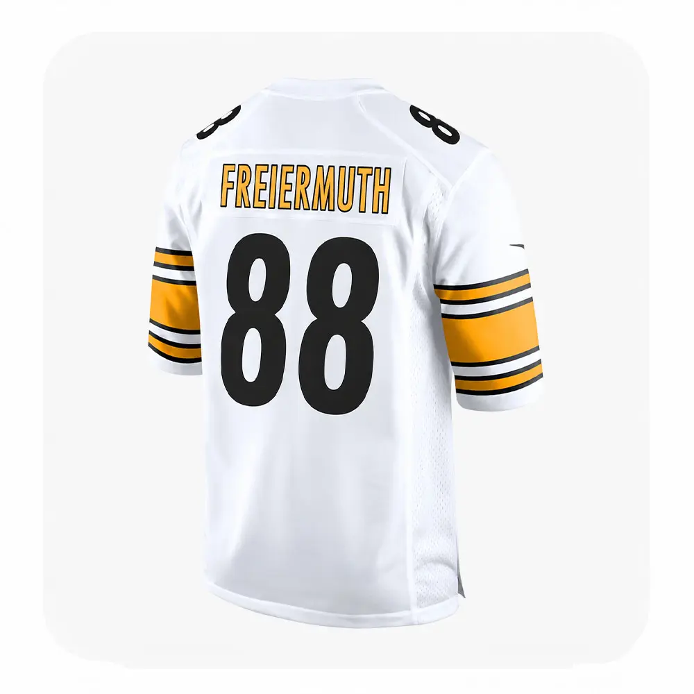 Back View For Pat Freiermuth Steelers Game White Jersey Back View For Pat Freiermuth Steelers Game White Jersey