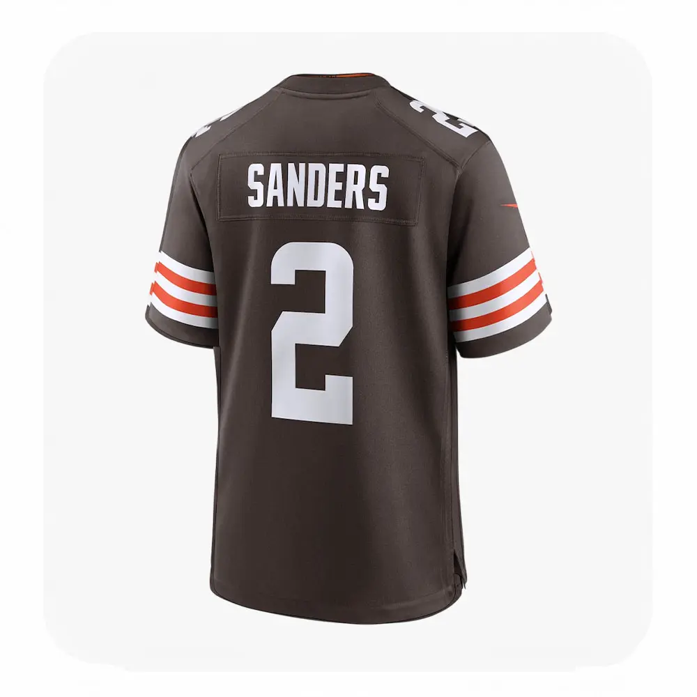 Back View For Shedeur Sanders Game Cleveland Browns #2 Brown Jersey Back View For Shedeur Sanders Game Cleveland Browns 2 Brown Jersey