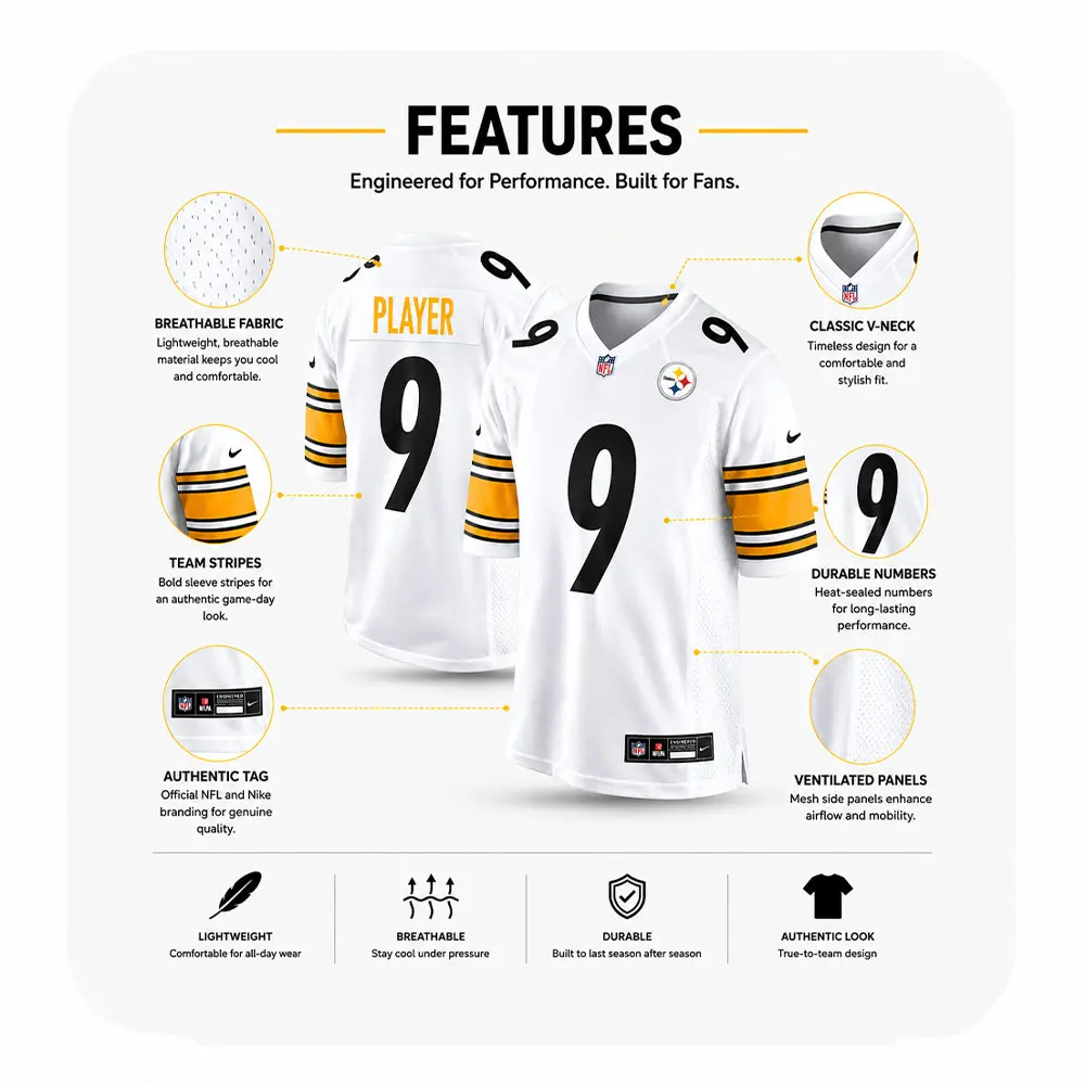 Details For Chris Boswell Pittsburgh Steelers White Game Jersey Details For Chris Boswell Pittsburgh Steelers White Game Jersey