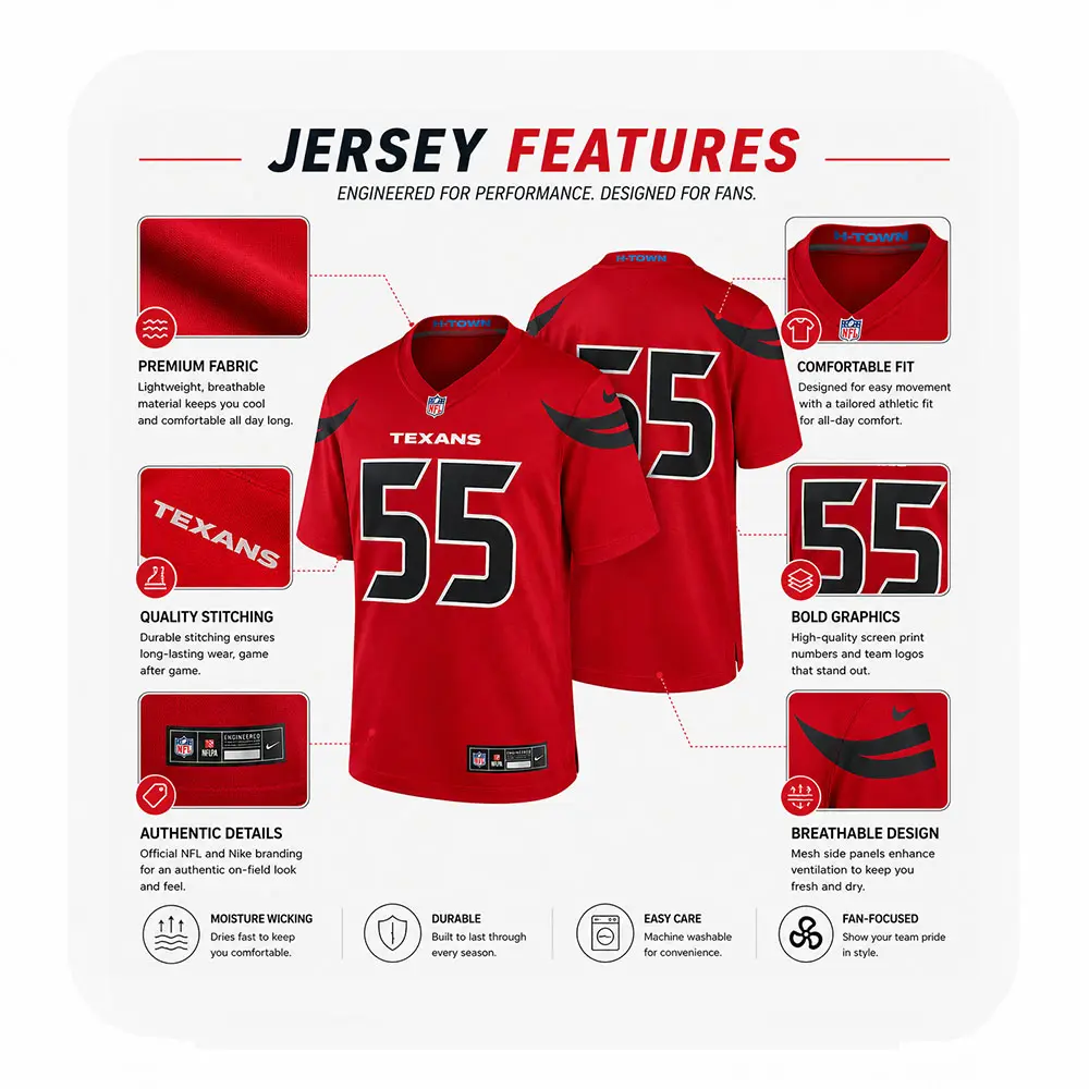 Details For Danielle Hunter Red Texans Team Game Jersey Details For Danielle Hunter Red Texans Team Game Jersey