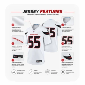 Details For Danielle Hunter Texans Team White Game Jersey