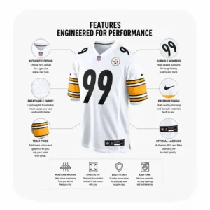 Details For Derrick Harmon Steelers Game White Jersey
