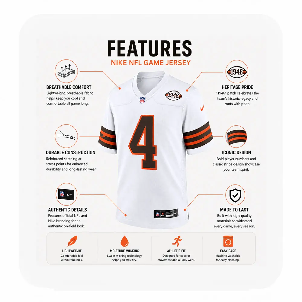 Details For Deshaun Watson White Browns Game Jersey Details For Deshaun Watson White Browns Game Jersey